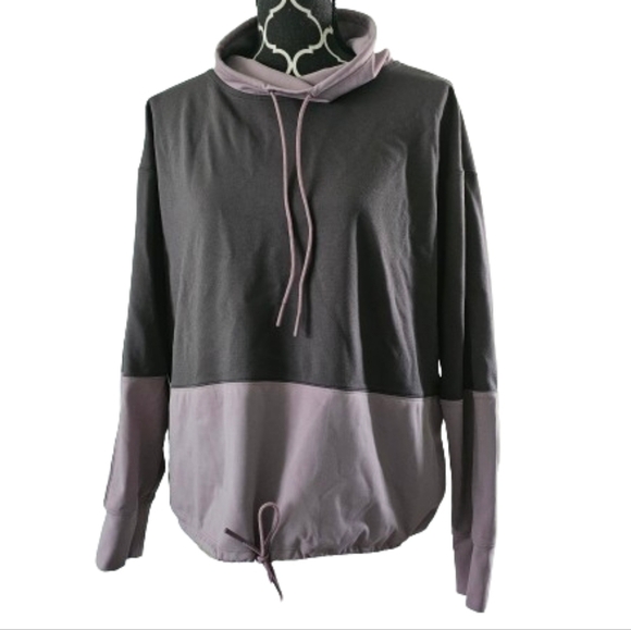 Athleta Hermosa Mock Neck Sweatshirt - shale/flora mauve - Picture 2 of 7